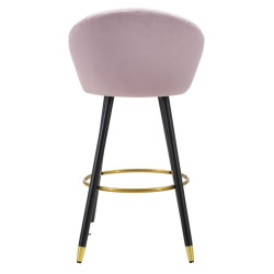 Tabouret de bar PRAGUE rose – Finition élégante et confort luxueux