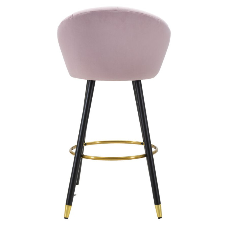 Tabouret de bar PRAGUE rose – Finition élégante et confort luxueux
