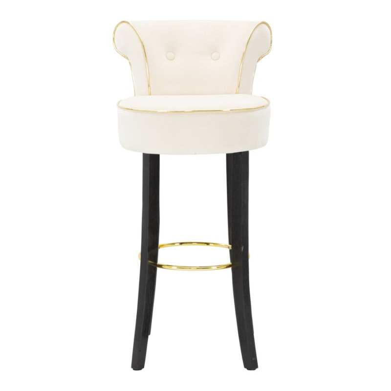 Tabouret de bar LUXY crème – Style Glamour et confort exceptionnel