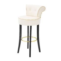 Tabouret de bar LUXY crème – Style Glamour et confort exceptionnel