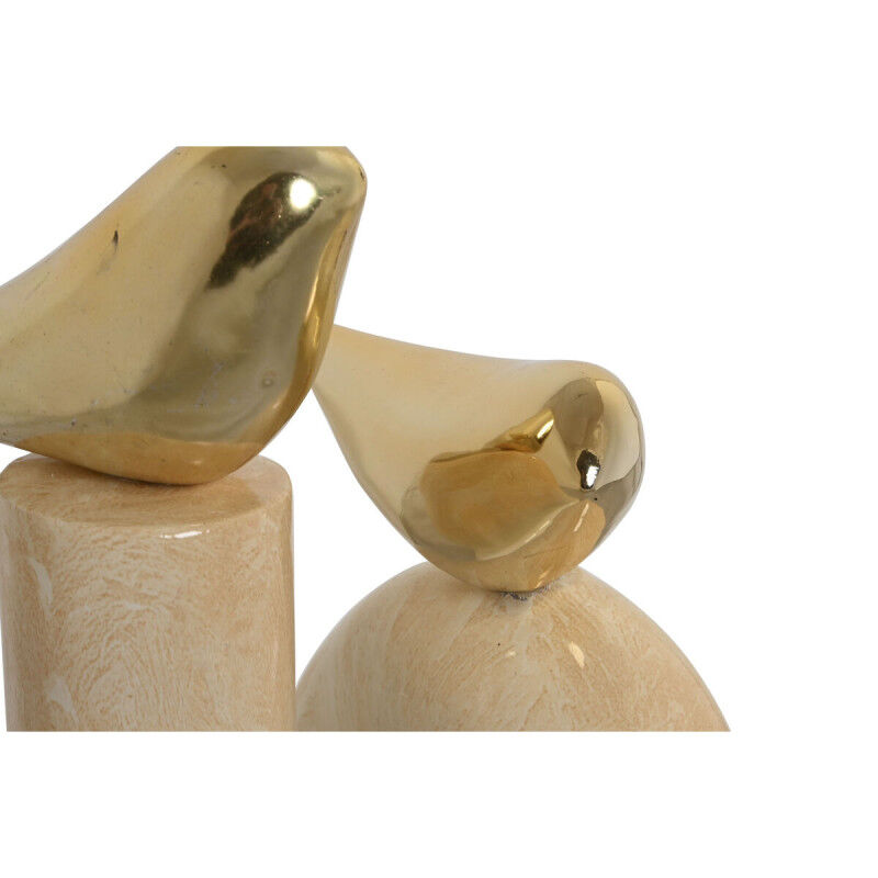 Figurine Décorative Home ESPRIT Doré Ivoire Oiseaux Romantique 19 x 11,5 x 27 cm