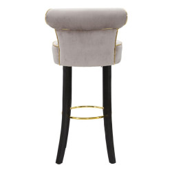 Tabouret de bar LUXY gris – Élégance moderne et assise Glam Chic