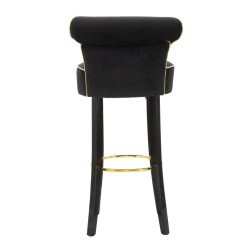 Tabouret de bar LUXY noir – Design Glam et raffinement absolu
