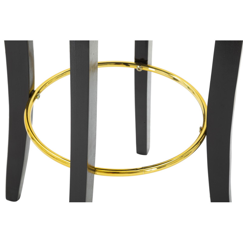 Tabouret de bar LUXY noir – Design Glam et raffinement absolu