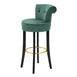 Tabouret de bar LUXY crème – Élégance Glamour et confort haut de gamme