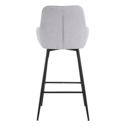 Ensemble de 2 tabourets de bar gris – Élégance et confort Glam pour votre bar ou cuisine
