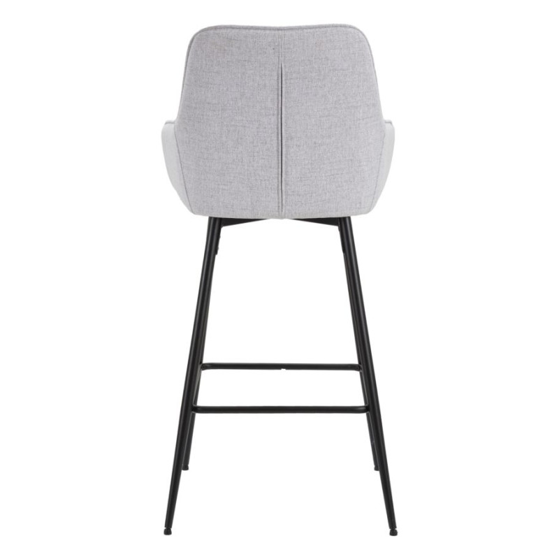 Ensemble de 2 tabourets de bar gris – Élégance et confort Glam pour votre bar ou cuisine