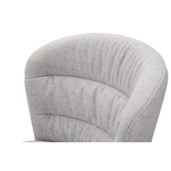 Tabouret de bar LOSANNA gris – Lot de 2, design Glam Chic et confort raffiné