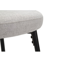 Tabouret de bar LOSANNA gris – Lot de 2, design Glam Chic et confort raffiné