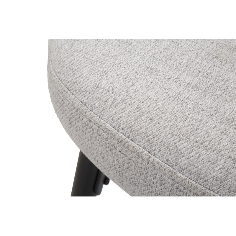 Tabouret de bar LOSANNA gris – Lot de 2, design Glam Chic et confort raffiné