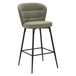Tabouret de bar LOSANNA vert – Lot de 2, style Glam élégant et moderne