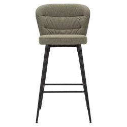 Tabouret de bar LOSANNA vert – Lot de 2, style Glam élégant et moderne