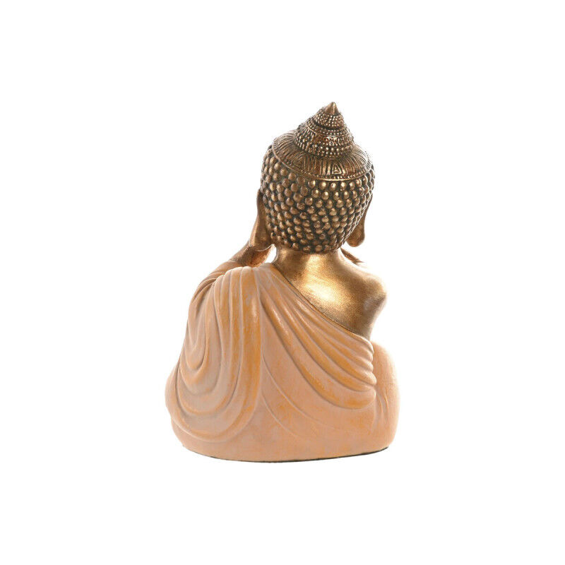 Figurine Décorative Home ESPRIT Vert Rose Doré Buda Oriental 11 x 9 x 17 cm (6 Unités)