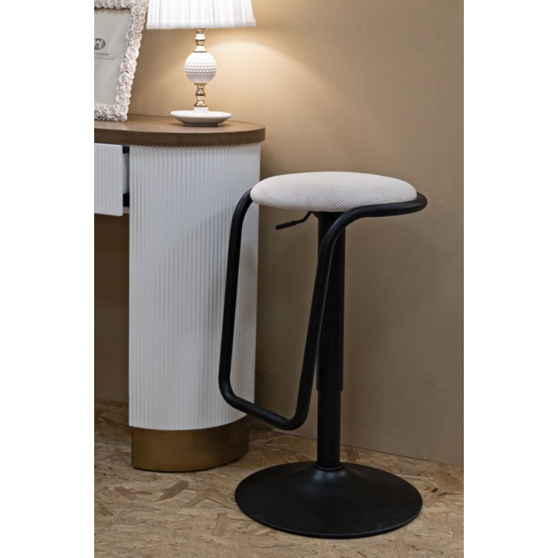 Tabouret de bar réhausseur DESTINY blanc – Design moderne et hauteur réglable pour cuisine contemporaine