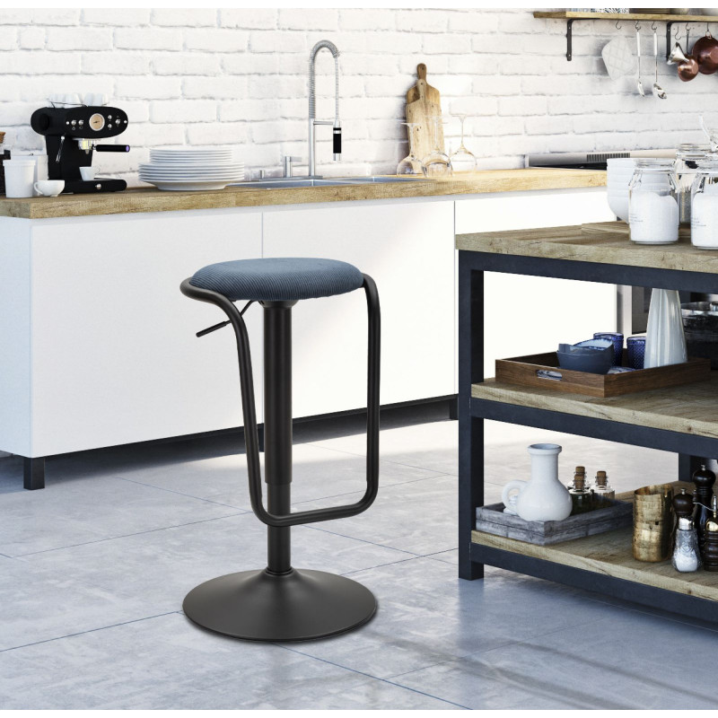 Tabouret de bar réhausseur DESTINY navy – Style moderne et confort ajustable