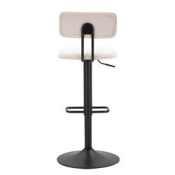 Tabouret de bar relevable blanc clair – Lot de 2, design moderne et fonction relevable
