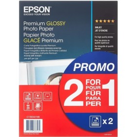 Papier photo brillant premium - EPSON - A4 - 255g/m2 - 2x15 feuilles