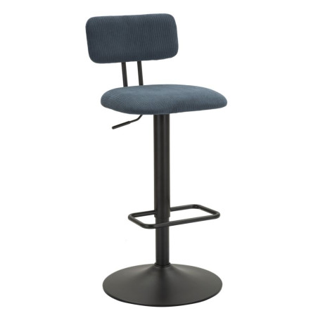 Tabouret de bar relevable bleu marine clair – Lot de 2, style contemporain et confort pratique
