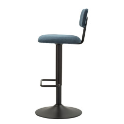Tabouret de bar relevable bleu marine clair – Lot de 2, style contemporain et confort pratique