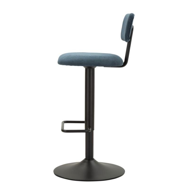 Tabouret de bar relevable bleu marine clair – Lot de 2, style contemporain et confort pratique