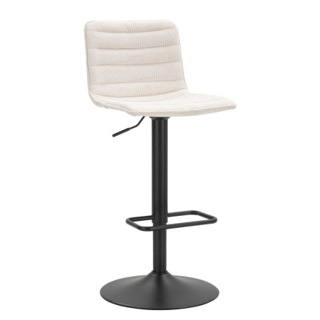 Tabouret de bar haut relevable blanc – Lot de 2, design moderne et hauteur ajustable