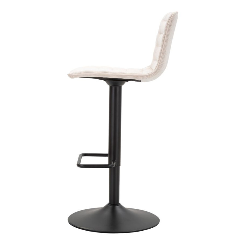 Tabouret de bar haut relevable blanc – Lot de 2, design moderne et hauteur ajustable