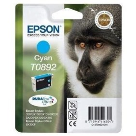 EPSON Cartouche d'encre T0892 Cyan - Singe (C13T08924011)