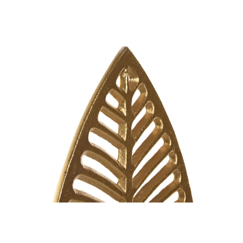 Figurine Décorative Home ESPRIT Blanc Doré Feuille d'une plante 19 x 7,5 x 62 cm