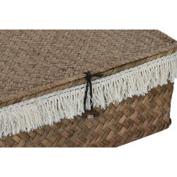 Set de basket Home ESPRIT Blanc Naturel Fibre naturelle Boho Usé (4 Pièces)