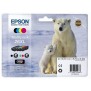 EPSON Multipack T2636 XL - Ours Polaire - Noir, Cyan, Jaune, Magenta (C13T26364010)