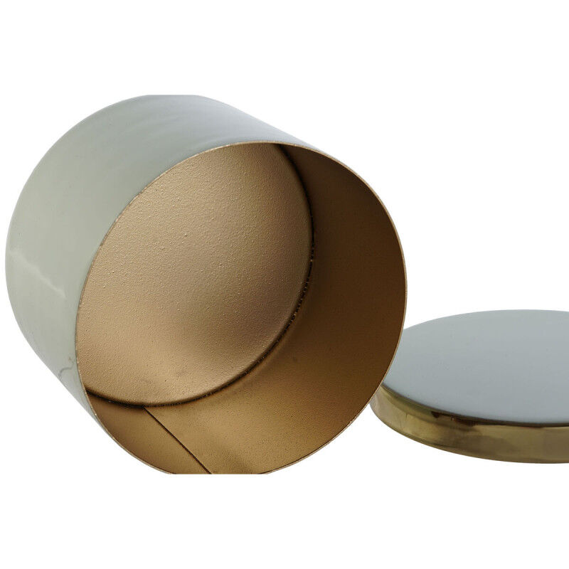 Boîte à bijoux DKD Home Decor Vert Corail Fer 13 x 13 x 9 cm (2 Pièces) (2 Unités)