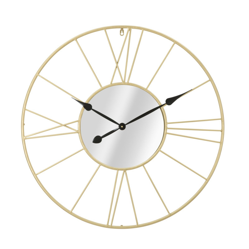Miroir des Étoiles – Horloge Murale Glam Stick Ø80x6 cm