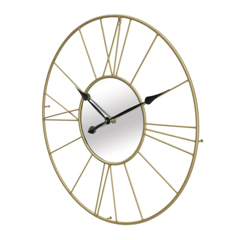 Miroir des Étoiles – Horloge Murale Glam Stick Ø80x6 cm