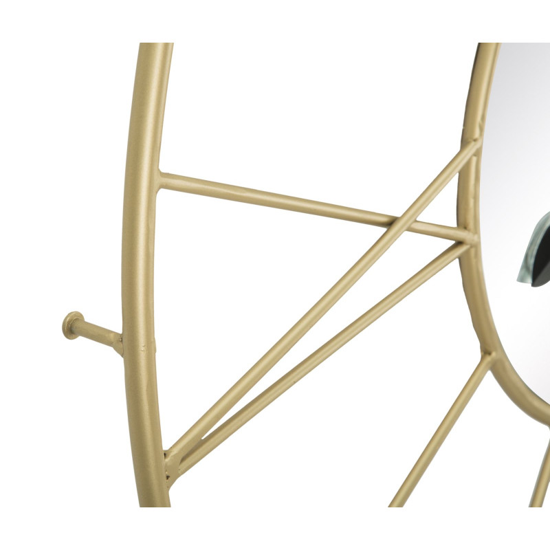 Miroir des Étoiles – Horloge Murale Glam Stick Ø80x6 cm