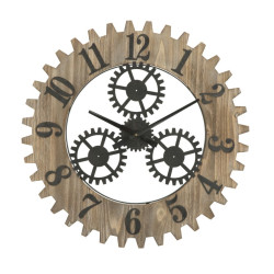 Engrenages de l’Infini – Horloge Murale Industrielle Ø60x4 cm