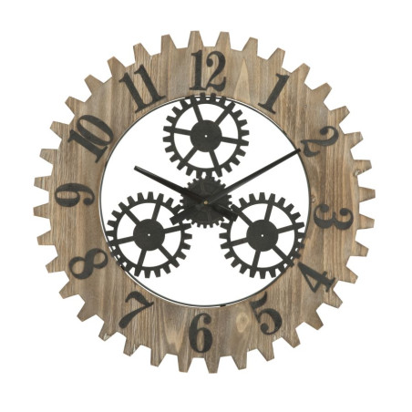 Engrenages de l’Infini – Horloge Murale Industrielle Ø60x4 cm