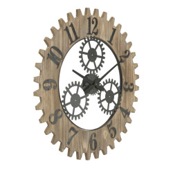 Engrenages de l’Infini – Horloge Murale Industrielle Ø60x4 cm
