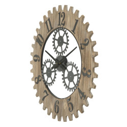 Engrenages de l’Infini – Horloge Murale Industrielle Ø60x4 cm