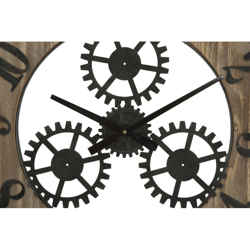 Engrenages de l’Infini – Horloge Murale Industrielle Ø60x4 cm