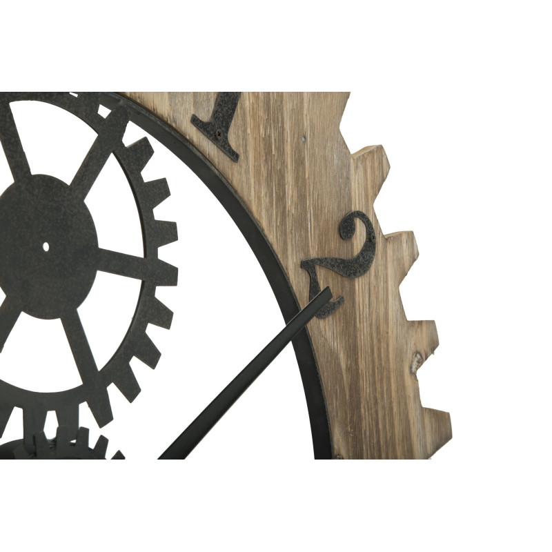 Engrenages de l’Infini – Horloge Murale Industrielle Ø60x4 cm
