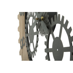 Engrenages de l’Infini – Horloge Murale Industrielle Ø60x4 cm