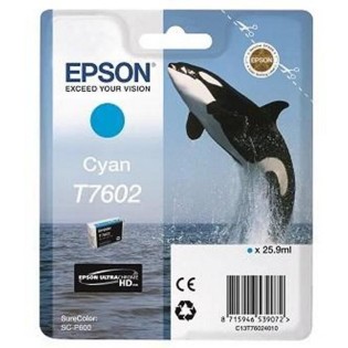 EPSON Cartouche d'encre T7602 Cyan - Orque (C13T76024010)