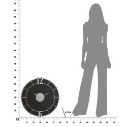 Éclat d’Argent – Horloge Murale Glam Ø60x4,5 cm