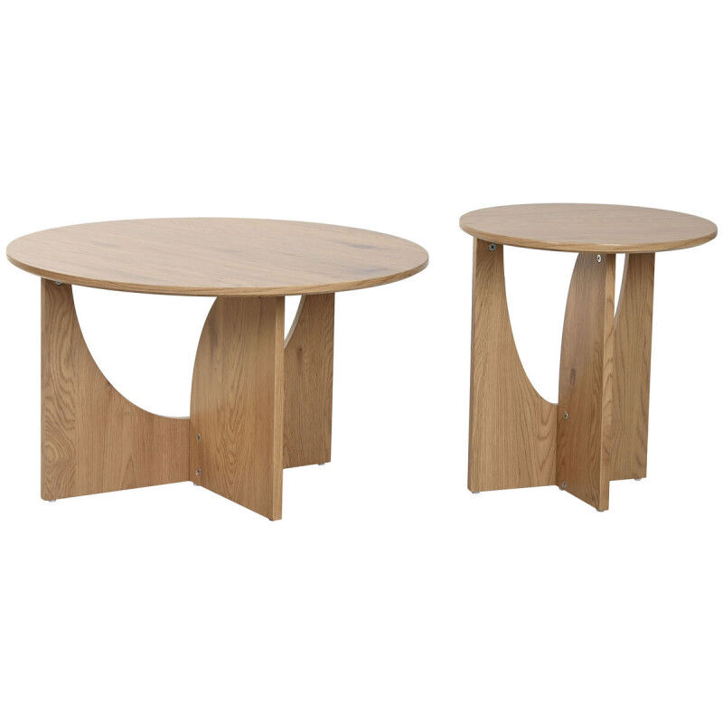 Jeu de 2 tables Home ESPRIT Naturel 75 x 75 x 45 cm