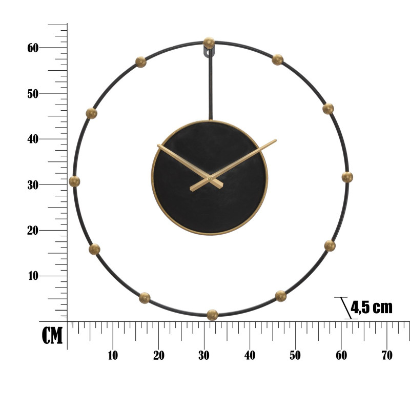 Perle du Crépuscule – Horloge Murale Glam Ø61x4,5 cm