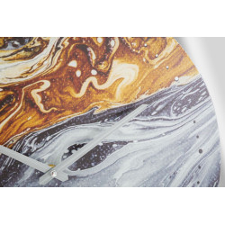 Brume Argentée – Reloj de Pared Glam Espejo Gris Ø60x5 cm