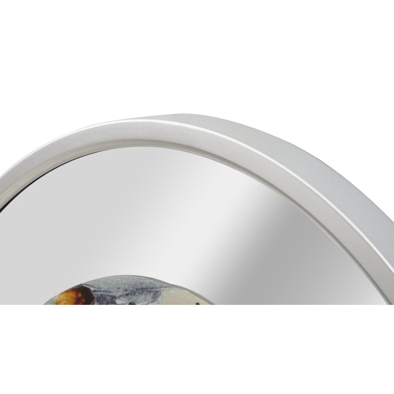 Brume Argentée – Horloge Murale Glam Miroir Gris Ø60x5 cm