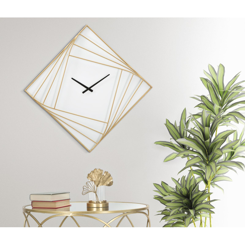Goldy Line – L’Horloge Murale Glam d’Exception 85x6x85 cm