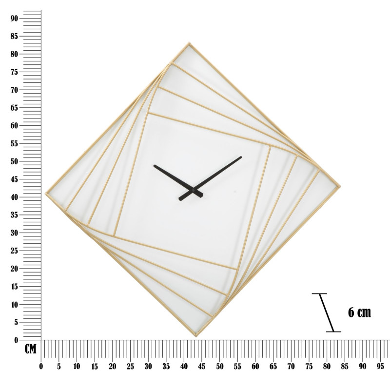 Goldy Line – L’Horloge Murale Glam d’Exception 85x6x85 cm
