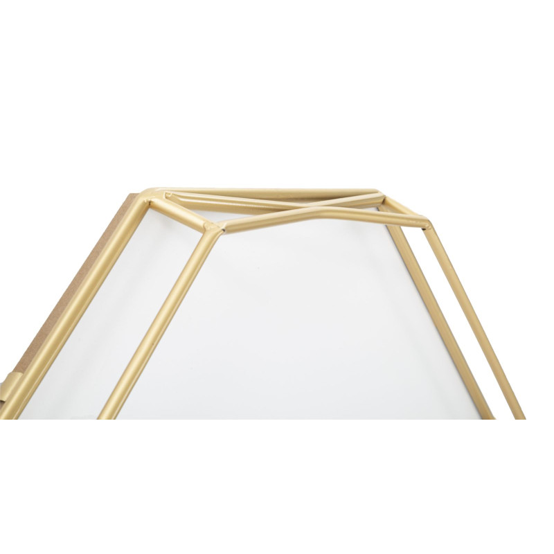 Octogone Doré – Reloj de Pared Glam 56x6,5x56 cm